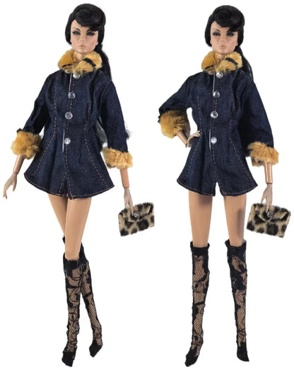 Handmade BABI Doll Clothes – Overcoat Outfit for 11.5-inch (30cm) BJD Dolls, Multiple Styles Gift Set