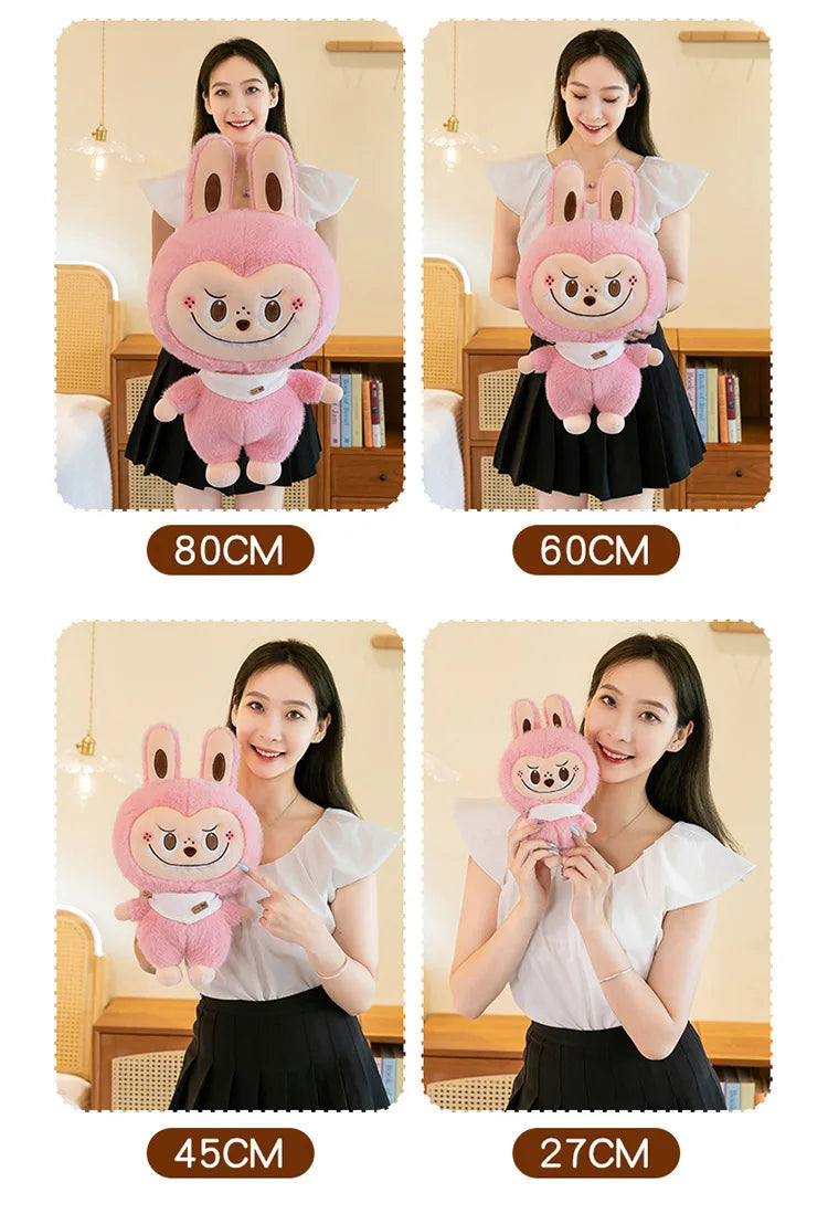 Rabbit Labubu Plush Toy — Cute Cartoon Soft Doll Pillow for Kids Gifts