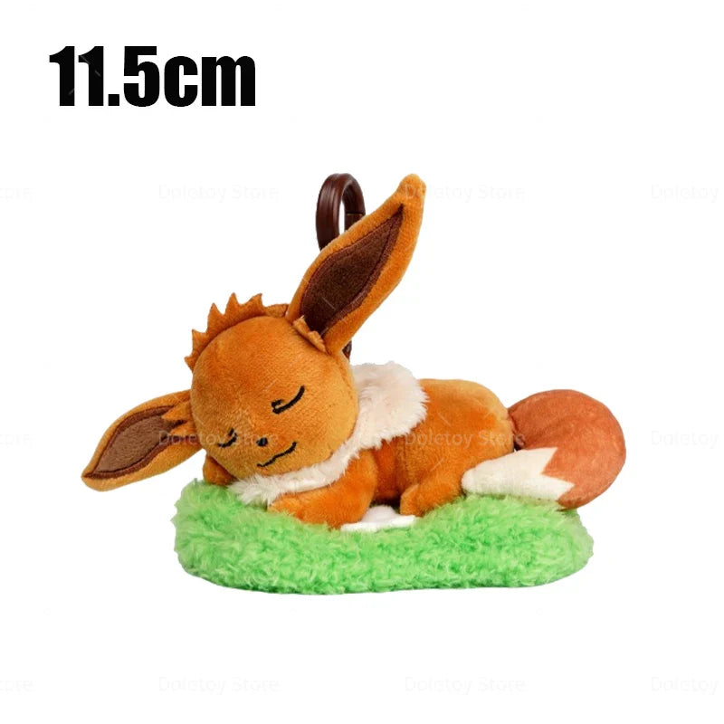 Original Pokémon Plush Keychain – Pikachu, Eevee, Charmander, Squirtle, Mew, Snorlax, Jigglypuff Cute Cartoon Doll Toy Gift for Kids