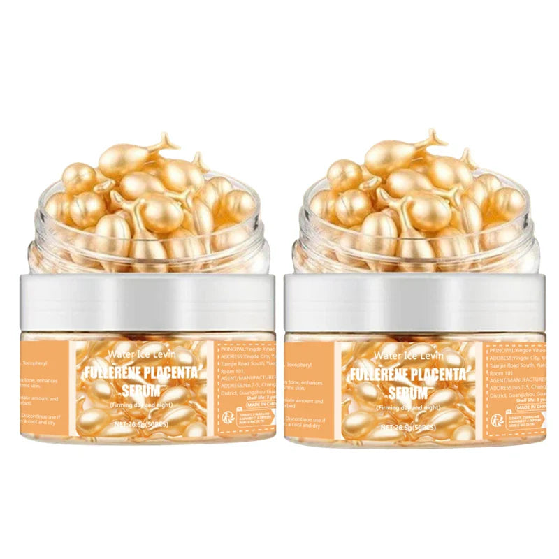 50pcs Collagen Face Care Capsules — Hyaluronic Acid Serum for Acne, Wrinkle Removal, Firming & Whitening Skin Care