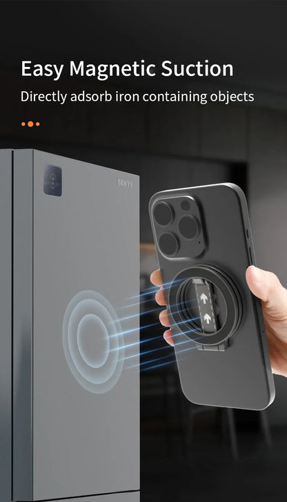 Double-Sided Magnetic Phone Ring Holder – MagSafe Kickstand, Magnet Grip for iPhone 16/15/14, Huawei & Xiaomi