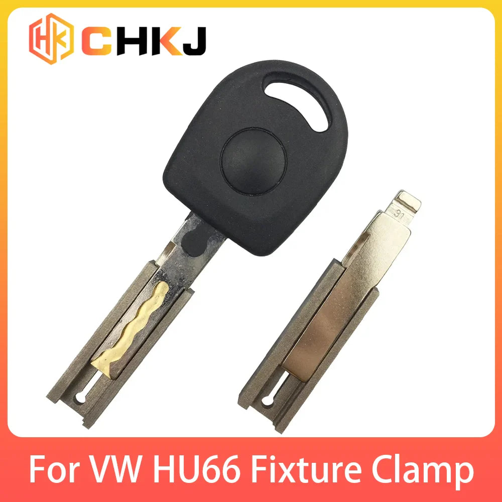 CHKJ HU66 Key Duplicating Clamp Set – 2PCS Fixture for VW Volkswagen Key Cutting Machines