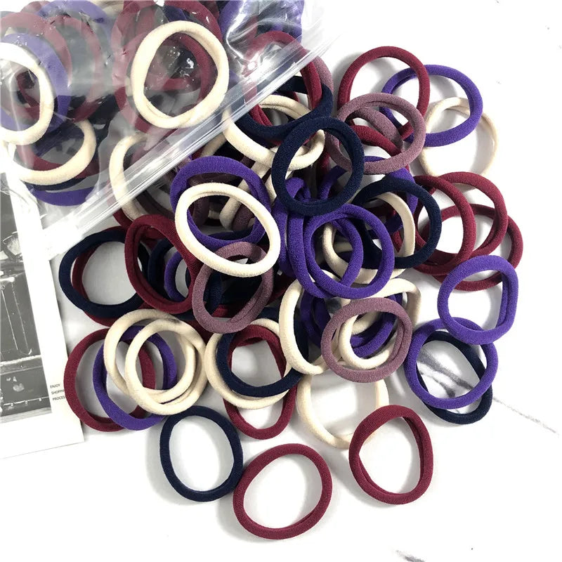 20/50PCS Hair Bands for Women & Girls - 4cm Elastic Rubber Ties, Simple Ponytail Holders & Hair Accessories