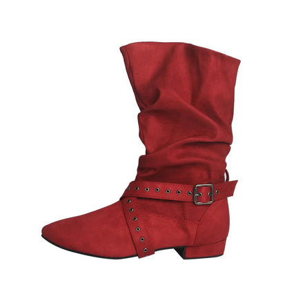 Wedopus Women’s Customized Heel Western Dance Boots – Black Suede Cowboy Shoes for Urban Dancing