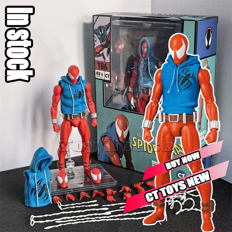 Ct Toys Spiderman Mafex 143 Ben Reilly Comic Version – The Amazing Spider-Man Anime Action Figure, Collectible Toy Gift