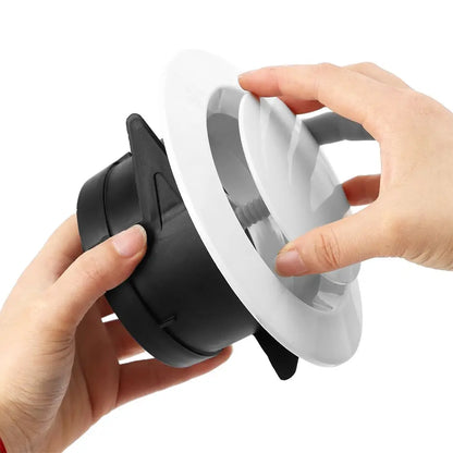 White Air Vent Extract Valve Grille – 100/150mm Round Ventilation Cover in 4 Shapes for Air Circulation