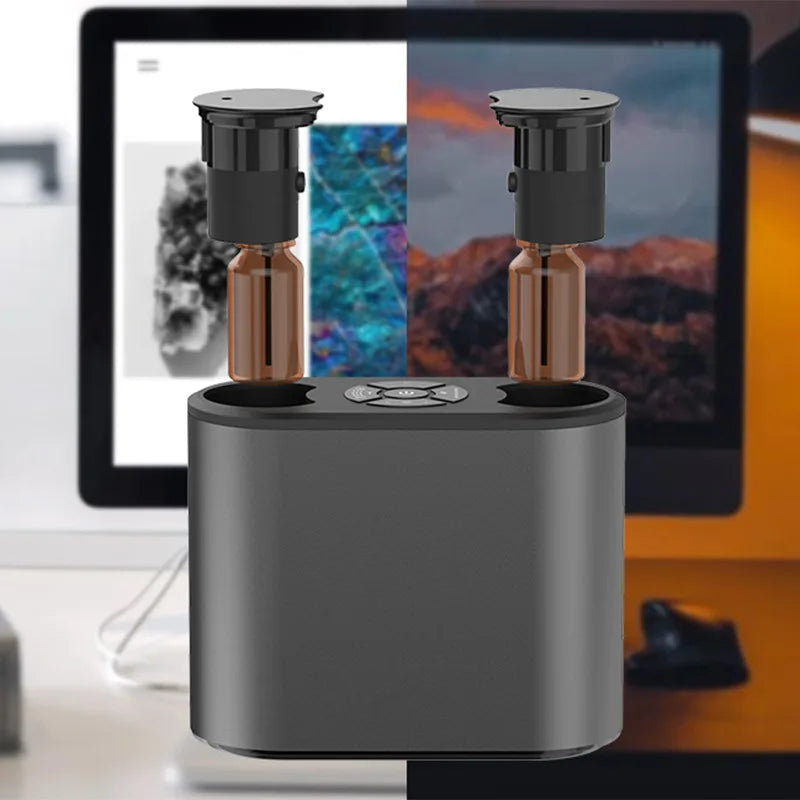 Waterless Aroma Diffuser – USB Aluminum Essential Oil Nebulizer & Air Humidifier for Home & Hotel"