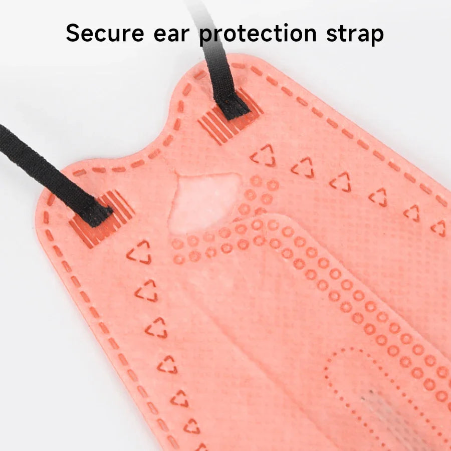20-120PCS Disposable Fish-Shaped KN95 Face Masks – 4-Layer Protective, Breathable Mask for Men & Women