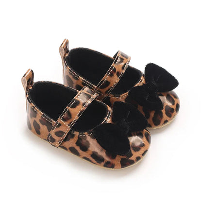 Infant Leopard Print Pre-Walker Shoes - Soft Sole Baby Sneakers for Spring & Autumn, 0–1 Year Daily Footwear