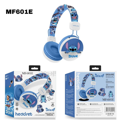 Disney Stitch Wireless Bluetooth Headphones – Surround Sound Gaming Earphones with Mic MF601