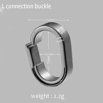 Titanium Alloy Quick-Release Keychain Ring – Mini Car Key Connector Buckle EDC Key Ring Accessory for Everyday Carry