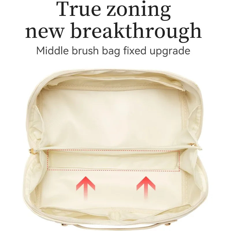 2-Piece Large Capacity Cosmetics Storage Kit: Travel Toiletry & Makeup Bag Set - Advanced Sense Portable Organizer