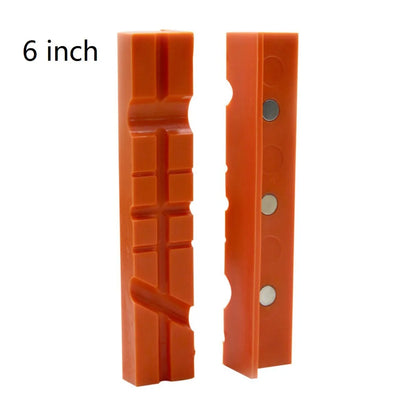 2PCS Magnetic Soft Jaw Pads – 4/5/6 Inch Rubber Pads for Metal Vise Bench Machine Tools