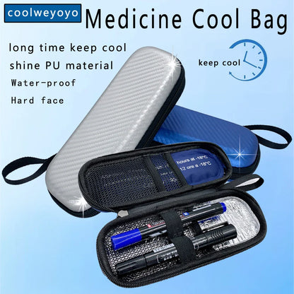 Portable Insulin Cooling Bag with 4 Ice Packs – Diabetic Pocket Pill Protector, Waterproof Thermal Insulated Medical Cooler