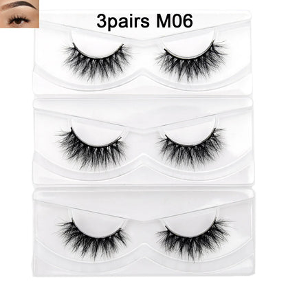 Visofree 13mm 3D Mink Eyelashes – Natural Long Handmade Cruelty-Free False Lashes for Makeup G04