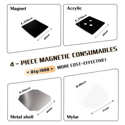 2x2 Inch Button Maker Machine - Custom Photo Fridge Magnet Making Kit with Cutter & Magnets