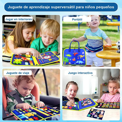 Montessori Busy Board for Toddlers – Sensory Toy for Preschool Learning & Fine Motor Skills, Travel Activities for Boys