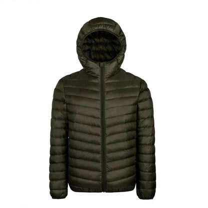 2024 Men’s Ultra-Light Down Jacket – 90% White Duck Down Hooded Thermal Feather Coat