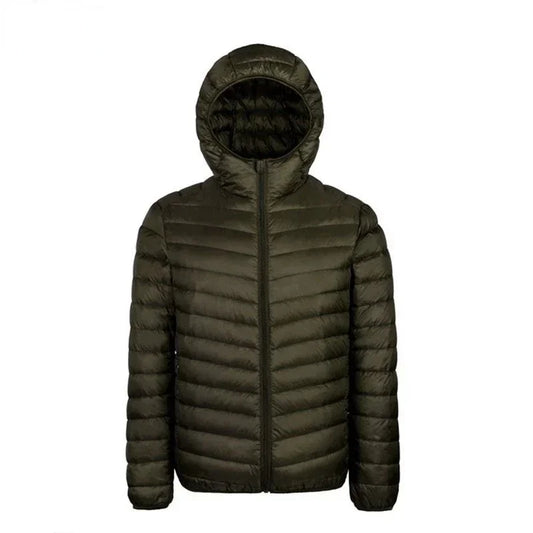 2024 Men’s Ultra-Light Down Jacket – 90% White Duck Down Hooded Thermal Feather Coat