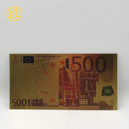 Colored European Banknote Currency Set – 5 to 1000 Million Euro Gold Notes for Business Gifts & Collection