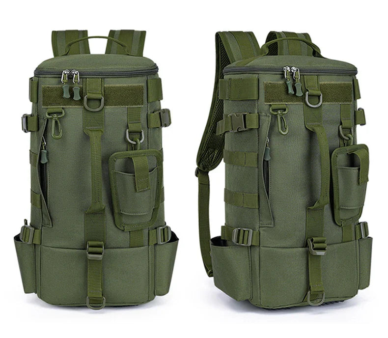 Tactical Fishing Backpack – Multifunctional Tackle Bag with Rod Holders, Molle Storage for Fishing, Camping & Hiking