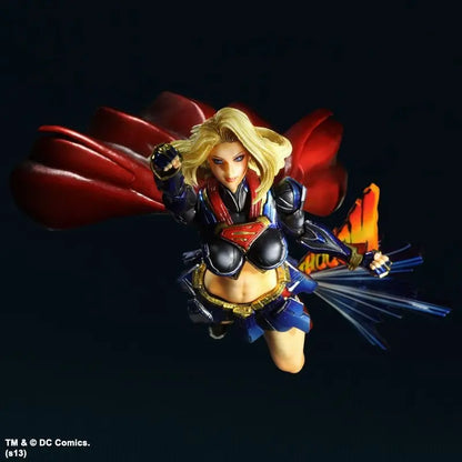 25cm Justice League Play Arts Kai Supergirl Figure – PVC Highly Articulated Anime Collectible Toy for Desktop Decor & Gift