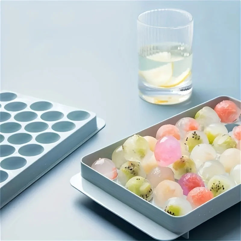 Mini Ice Cube Tray | 104 Holes Round Ice Ball Mold | Tiny Crushed for Chilling Bar Cocktail Whiskey Drink | Coffee Juice Kitchen Tool