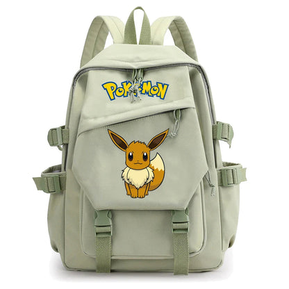 Pokemon Waterproof Women’s Backpack – Pikachu, Gengar, Snorlax Schoolbag for Girls & Students