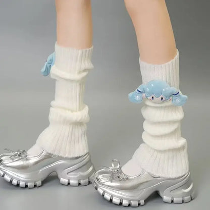 Hatsune Miku Thigh Highs — Kawaii Macaron Color Lolita Leggings for Girls