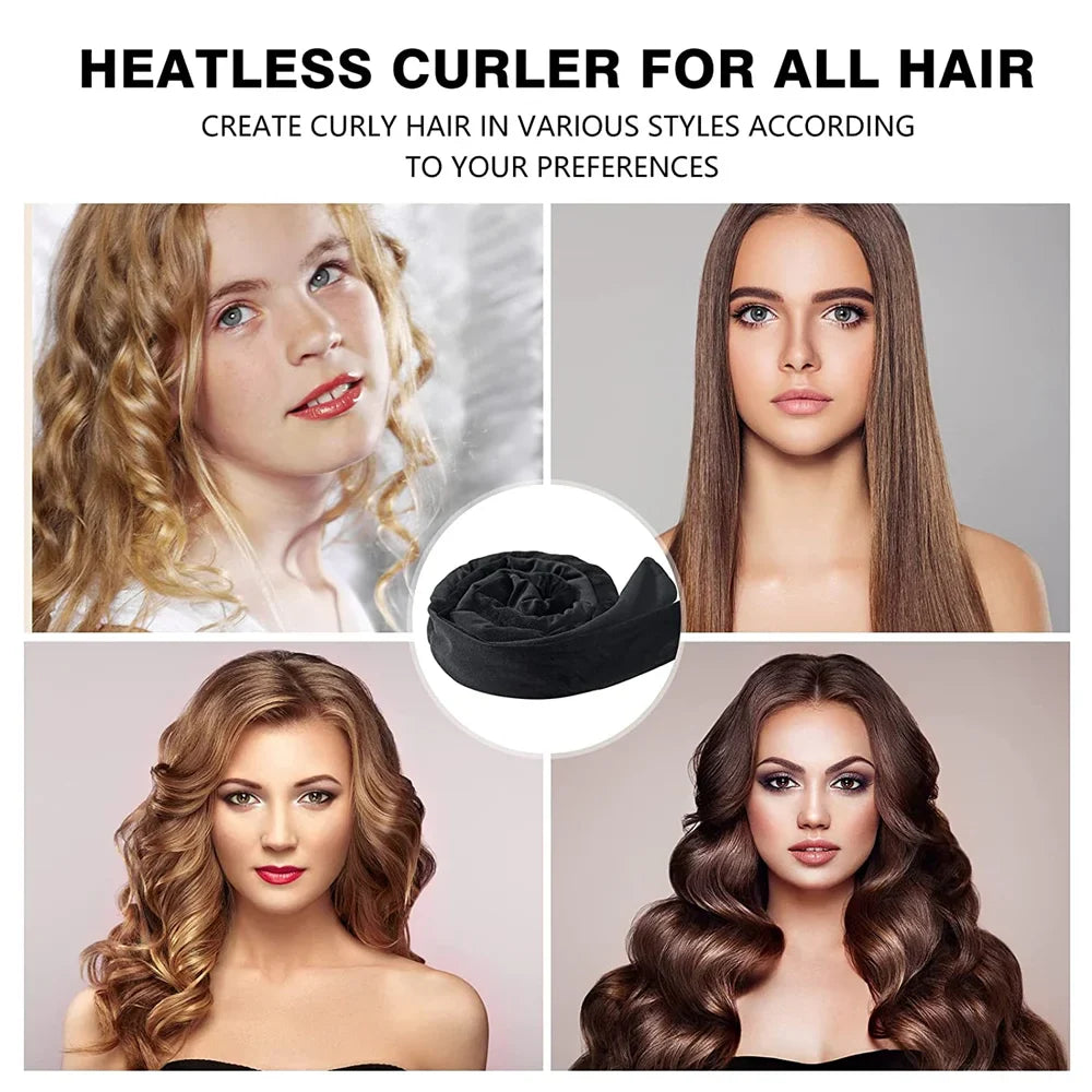 No Heat Hair Curler Headband: Heatless Curling Rod Lazy Hair Rollers for Soft Sleeping Curls - Hair Styling Tools