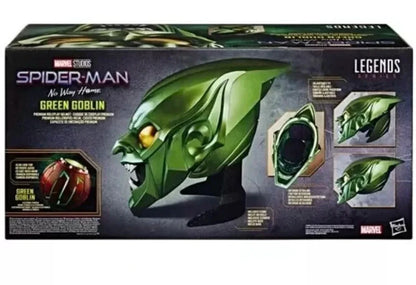 Green Goblin Anime Helmet Toy – Creative Cartoon Figure Ornament for Boys, Fun Collectible Birthday Gift for Classmates