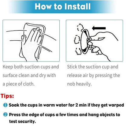 10-Pack Perforated Suction Cups (30/40/50/60mm) — Clear PVC Sucker Pads for Glass Windows, Car & Wedding Decor