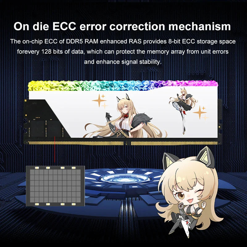 JUHOR DDR5 RGB Gaming Memory – 16GB 6800MHz RAM for Desktop PC