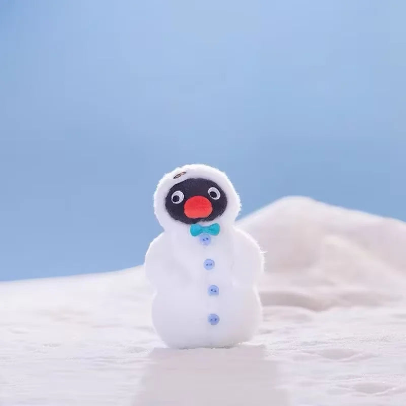 New Genuine Pingu Plush Doll – Winter-Themed Penguin Family Bag Hanging Decoration, Cute Plush Toy & Customized Gift