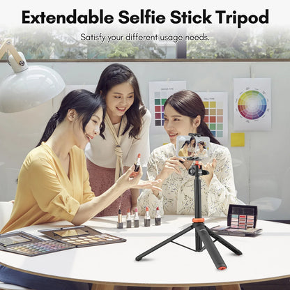 UURIG TP-02/TP-03 Selfie Stick Tripod — Flexible Ball, 130cm Max Height with 1/4'' Screw for Smartphone & Camera Vlogging