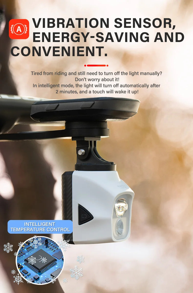 TOWILD DL1700 LED Bicycle Light – 1900LM Rechargeable Front Light with Focus & Flood Beam, Power Bank Function