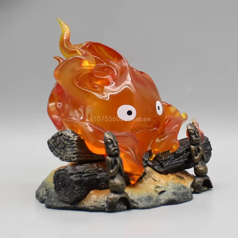 Calcifer 12cm PVC Figure – Kawaii Action Figurine with Light, Desktop Decoration & Kids Birthday Gift