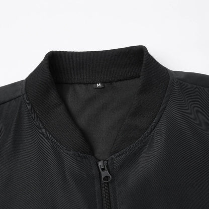2024 Men's Spring Autumn Jacket – Short Loose Baseball Collar, Solid Color, Business Casual Thin Coat