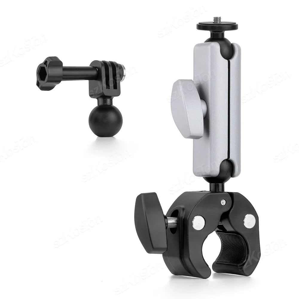 Selfie Stick Monopod Handlebar Mount – Compatible with Insta360 X4/X3/X2, GoPro 8-13 & DJI for Bicycle & Motorcycle