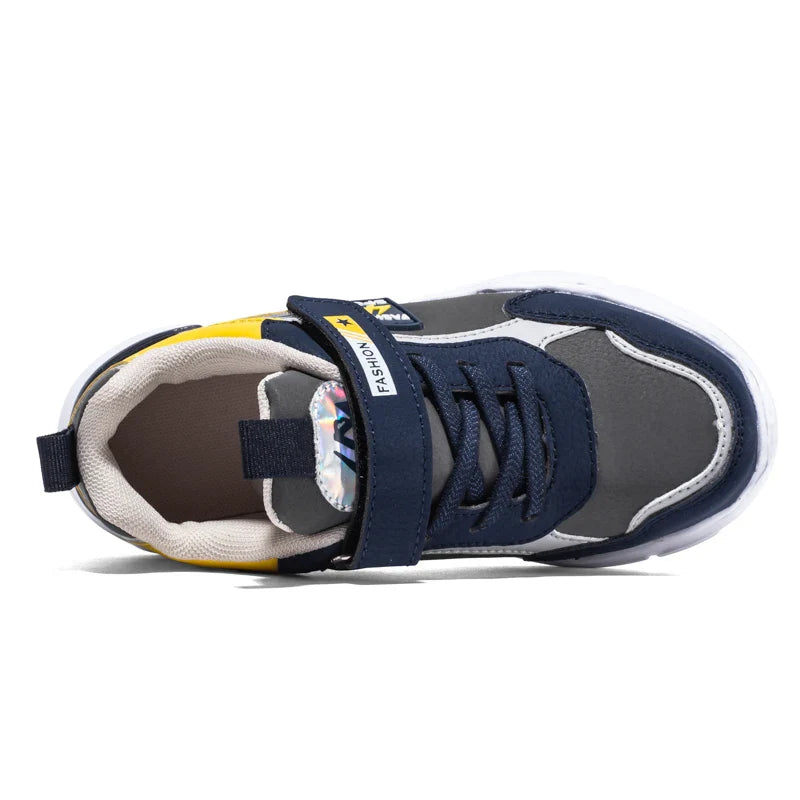 Four Seasons Kids Sports Shoes — Boys' Lightweight Running & Leisure Sneakers, Breathable Outdoor Casual Shoes