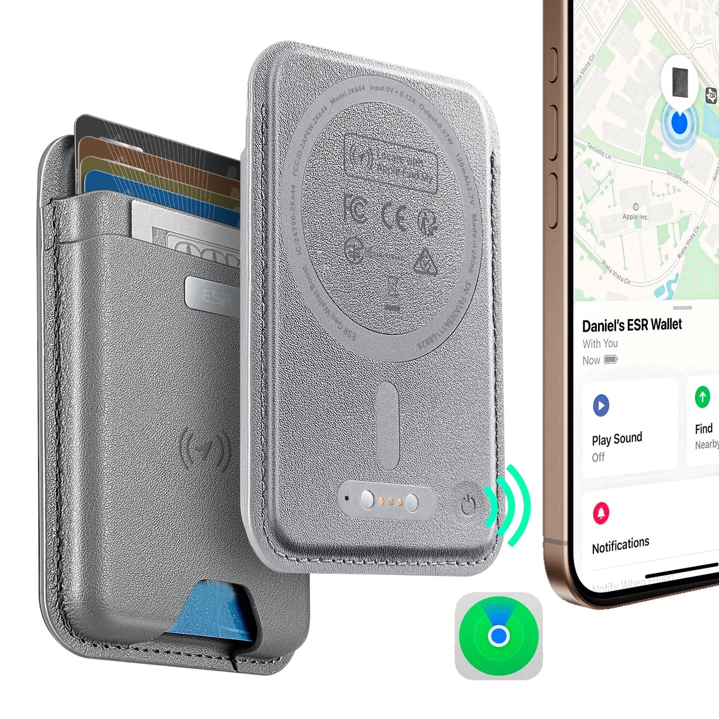 ESR MagSafe Wallet with Find My — Strong Magnetic 5-Card Holder for iPhone 16/15/14/13/12 Series