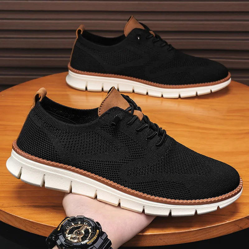 YRZL Men’s Casual Sports Shoes – Anti-Slip, Wear-Resistant, Breathable Cushioning with Color Blocking Design