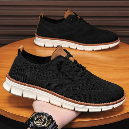 YRZL Men’s Casual Sports Shoes – Anti-Slip, Wear-Resistant, Breathable Cushioning with Color Blocking Design