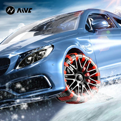 AIVC Anti-Skid Snow Chains - Universal Emergency Lockout Artifact for Car and Motorcycle Wheels, Suitable for Winter and Rough Terrain