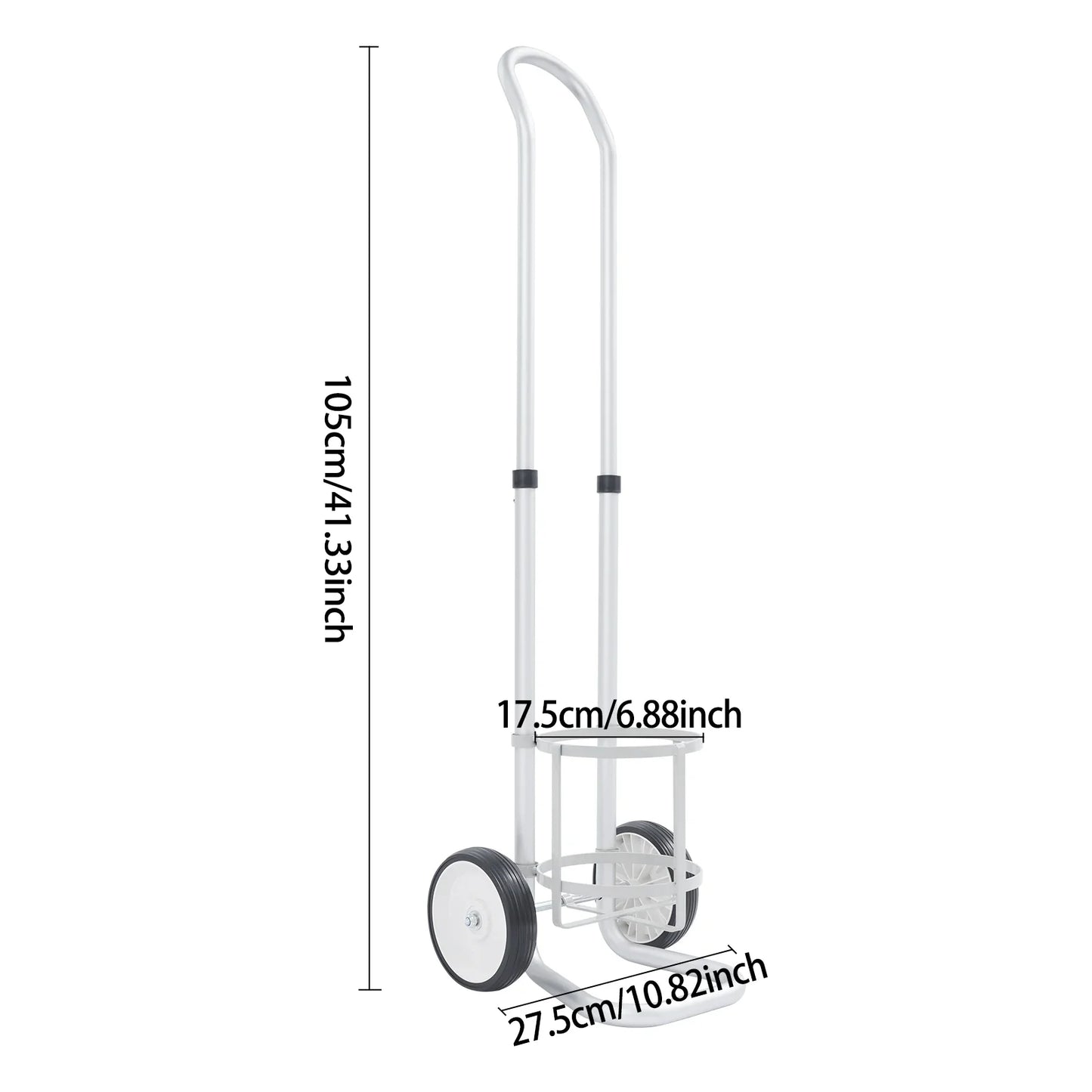 Oxygen Cylinder Cart Dolly with Adjustable Handle – Portable Oxygen Tank Trolley for Easy Transport