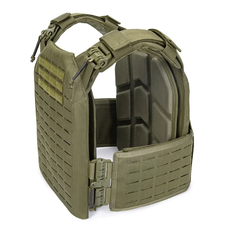 2-Pack Tactical Vest Pad Inserts: Removable Molded Cushions for Paintball Game & Plate Carrier Vests - 25x30cm