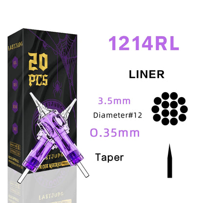 LASTJUDG 20PCS Disposable Tattoo Cartridge Needles – RL RS M1 RM for Permanent Makeup & Tattoo Pen