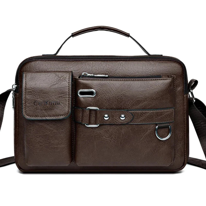 Men’s Retro Waterproof Messenger Bag – Large Capacity Laptop Briefcase for Office, Travel & School Use