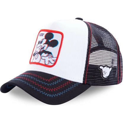High-Quality Disney Anime Cartoon Snapback – Cotton Baseball Cap for Men & Women, Hip Hop Dad Hat, Trucker Mesh Hat
