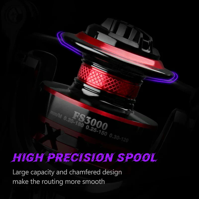 DEUKIO Fishing Reel: 2000-7000 Max Drag 12KG Spinning Reels with Metal Spool - carretilhas de pesca for Fishing Accessories Peche